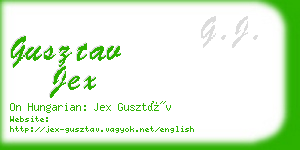 gusztav jex business card